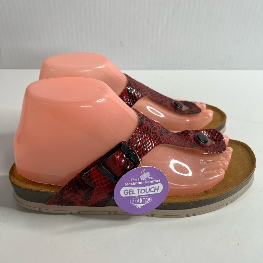NWT Plankton Ginger croco Leather Sandals